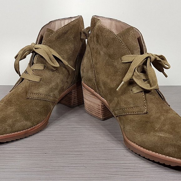 Caslon 'Gia' Lace-Up Bootie, Taupe Suede, Womens Size 8 US / 38 - Picture 4 of 9